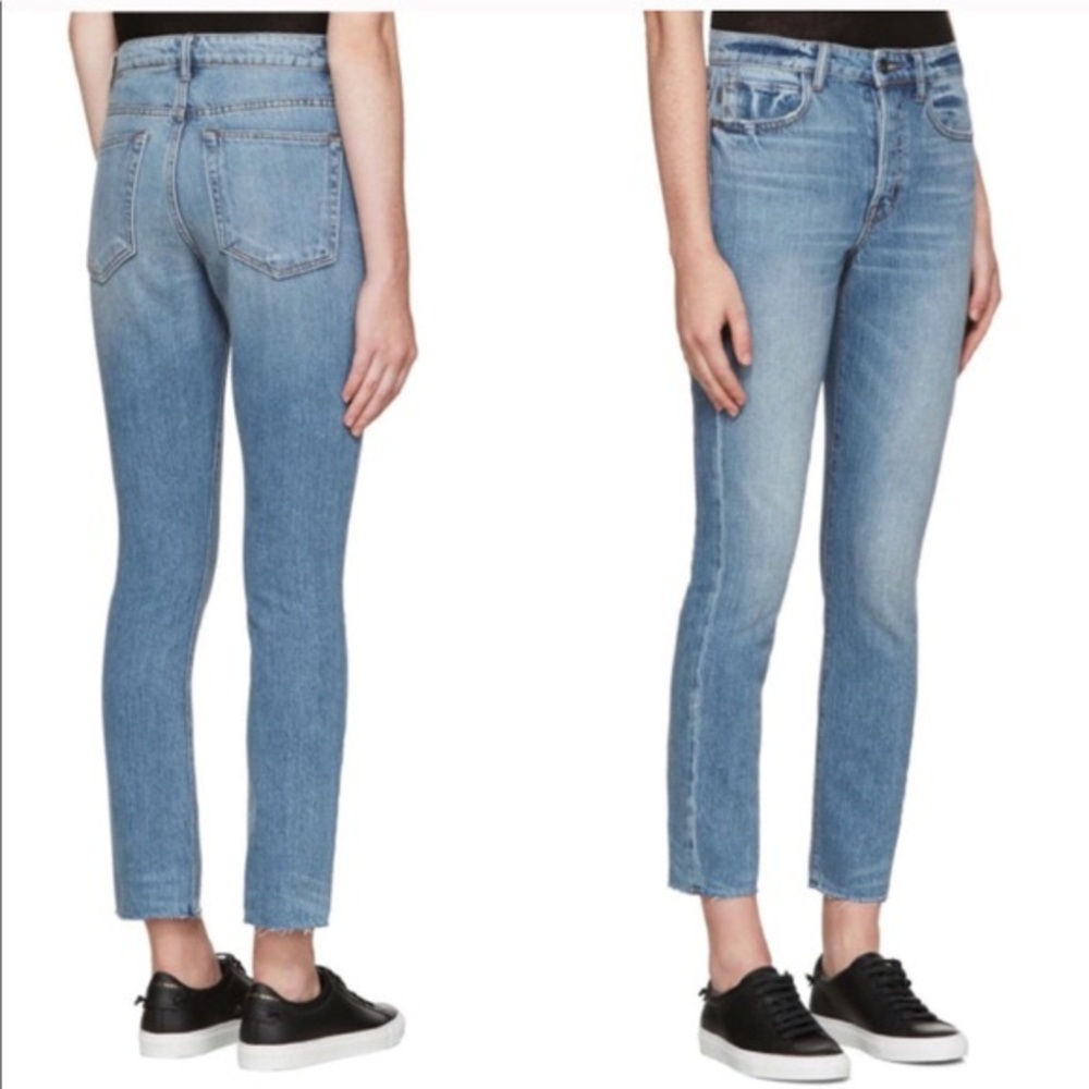 Helmut Lang high rise crop slim jeans